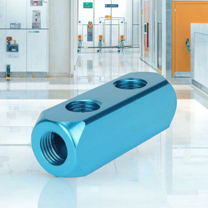 Bloque de Distribución de Aire Neumático de Aluminio de 2 Puertos, Kit de Piezas de Colector Roscado de 1/2 Pulgada, Accesorios Neumáticos - Product Image 3