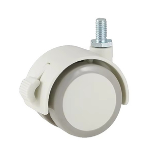 2 Inch Steel Swivel Brake Soft Rubber Trolley Casters M6x15mm 1.5mm Top Plate 3 Year Warranty <b>Replacement</b> <b>Wheels</b> - Product Image 1