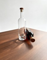 Bouteille en verre transparente moderne en gros, vide, pour spiritueux, 700 ml, 750 ml, pour vin, brandy, vodka et tequila