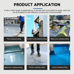 Revêtement acrylique hautement élastique et imperméable pour toiture de terrasse, tuiles, mur d'entrepôt métallique - Écologique et durable - Product Image 4