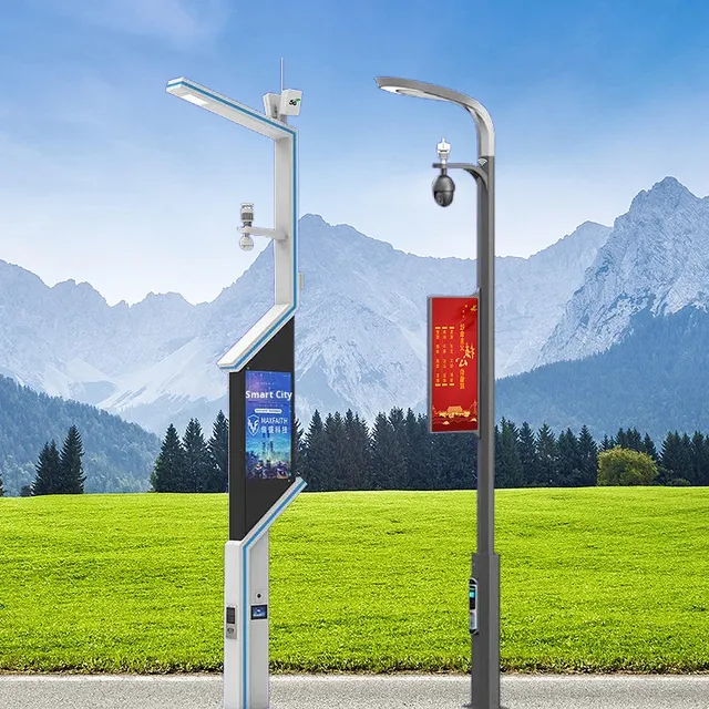 Factory Wholesale Smart System Controller LED Light Pole With Camera CCTV Smart Street Light Pole