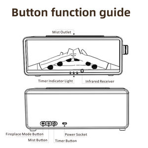 Diffuseur d'arômes créatif à flamme de cheminée simulée, humidificateur ultrasonique d'aromathérapie pour la maison avec télécommande - Product Image 3