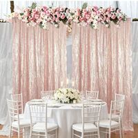 Rideau de fond en gaze brodée de sequins pour banquets de mariage, aménagement de lieux de réception, hôtels, fêtes et célébrations