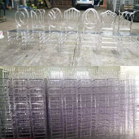 Chaise Chiavari transparente en plastique, chaise de mariage, chaise Phoenix Napoléon, mobilier d'hôtel, utilisation en parc - Vente chaude en gros