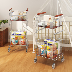 Estante <span class=keywords><strong>de</strong></span> almacenamiento para bebés, carrito pequeño móvil para dormitorio, estante <span class=keywords><strong>de</strong></span> almacenamiento <span class=keywords><strong>de</strong></span> aperitivos, carrito <span class=keywords><strong>de</strong></span> cuidado para recién nacidos, otros muebles para niños - Product Image 1