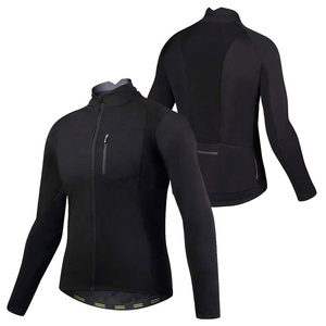 Men's Black <b>Stand</b> Collar Zipper <b>Cycling</b> Jacket Reversible Waterproof Windproof Breathable Quick Dry Eco-Friendly Sporty Autumn - Product Image 6