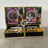 Machine d'arcade Mario avec cabinet en bois, fonctionnement à pièces, marque SQX, modèle Mario-02, jeu de flipper multilingue (japonais, espagnol, anglais)