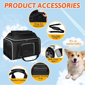 Support extensible supérieur et latéral pour animaux de compagnie approuvé par la compagnie aérienne <span class=keywords><strong>Alaska</strong></span>, support souple pour petits chats et chiens - Product Image 5