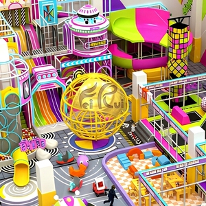 Aire de jeux intérieure personnalisée clé en main, équipement de jeux souples sur mesure avec toboggan LED par FEI RUI Amusement - Product Image 1