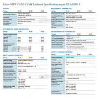 Eaton 93PR 25-75 kW Onduleur Modulaire en Ligne à Double Conversion Haute Efficacité Triphasé pour Centre de Données