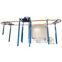 Système de cabine de peinture en poudre automatique avec chaîne de convoyage et four de cuisson pour ligne de revêtement en poudre