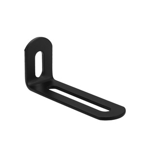 Soporte Angular Ajustable Ranurado de 90 Grados de Acero Inoxidable Negro en Forma de L para Conexión de Muebles, Gabinetes y Estantes - Product Image 1