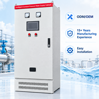 Panneau de commande PLC intelligent personnalisé avec VFD, HMI et GPRS à distance pour station de pompage industrielle à pression constante