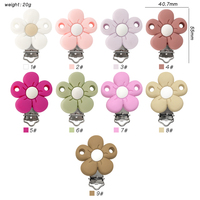 Nouvelles attaches-sucettes en silicone en forme de fleur, perles pour bébé, accessoires de chaîne de tétine DIY