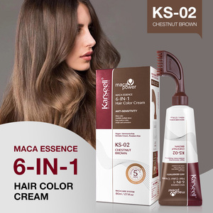 Karseell Crème <span class=keywords><strong>de</strong></span> coloration pour cheveux Maca 6-EN-1 Crème <span class=keywords><strong>de</strong></span> coloration pour cheveux châtains pour salon professionnel - Product Image 2