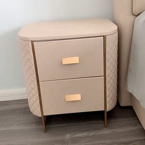 Bedroom Furniture Luxury European <strong>Bedside</strong> <strong>Tables</strong> High Density Board Modern Simple Design <strong>Blue</strong> Nightstands - Product Image 4