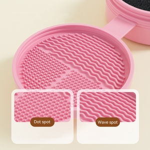 2 Trong 1 Silicone Trang Điểm Bàn Chải Sạch Hơn Hộp Bọt Biển Loại Bỏ Làm Sạch Scrubber Công Cụ Biểu Tượng Tùy Chỉnh Make Up Bàn Chải Khô Ướt Làm Sạch Hộp - Product Image 6