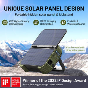 Générateur solaire portable 1600W MPPT, station d'alimentation, chargeur de voiture, batterie LiFePO4, onde sinusoïdale pure AC/DC/USB pour les situations d'urgence en extérieur - Product Image 3