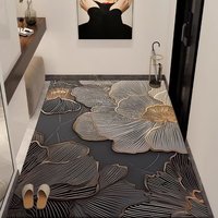 Crystal Velvet Dark Floral Area Rugs Printed Carpet Floor Mat for Living Room Bedroom Entryway Home Decor Wholesale Supplier B2B