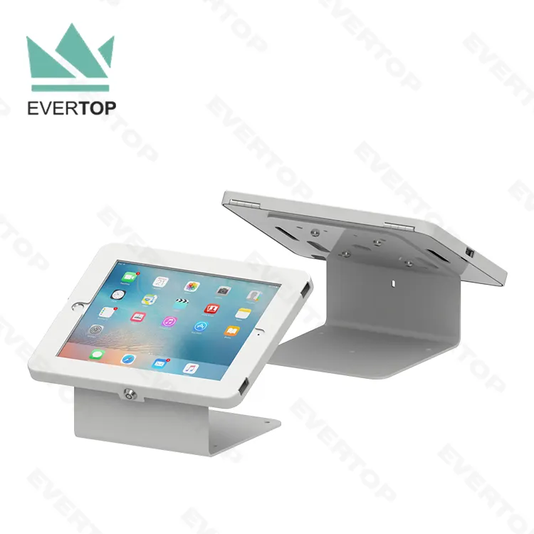 LST02-H 7.9-12.9" Rotary Self Service Plastic Counter Top for iPad Kiosk Stand Anti-Theft, Public Tablet for iPad Display Stand