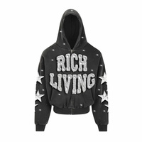 Sweat à capuche surdimensionné décontracté à manches longues style hip-hop personnalisé OEM, imprimé DGT, streetwear délavé