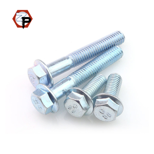 Bulloni a Testa Esagonale con Flangia in Acciaio al Carbonio DIN6921 M5 M6 M8 M12 M16 M20 Zincati Classe 8.8 10.9 - Product Image 1