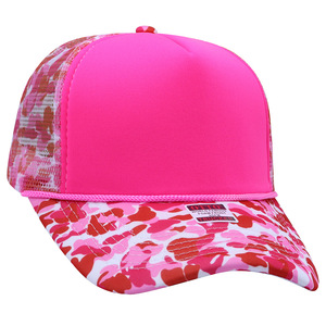 Casquette Trucker Imprimée pour Femme, Casquette de Baseball en Maille Bicolore, Casquette Trucker Vierge à Dos en Maille pour Logo Personnalisé OEM/ODM - Product Image 4