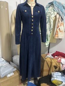 Camicia <span class=keywords><strong>Vestito</strong></span> GX-2026 a <span class=keywords><strong>Maniche</strong></span> <span class=keywords><strong>Lunghe</strong></span> con Bottoni in <span class=keywords><strong>Velluto</strong></span> di Cervo, Stile Lungo - Product Image 2