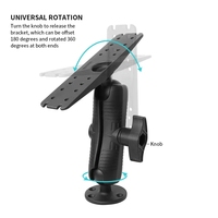 Base universelle de montage de bateau détecteurs de poissons echosonda support radar pour garmin varia humminbird helix 15 support de transducteur de sondeur
