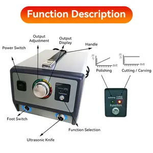 Portable Ultrasonic Cutter 40KHZ For Leather 3D Printing Plastic DIY Cutting With 60pcs Replacement Knife