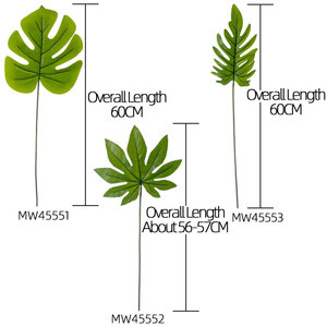Palma árbol de plástico <span class=keywords><strong>Artificial</strong></span> planta Tropical de Monstera hojas de color verde para la habitación - Product Image 4
