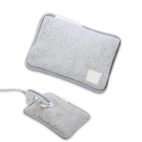 Bouillotte Électrique Rechargeable avec Housse pour Maintenir au Chaud et Remplir d'Eau Chaude