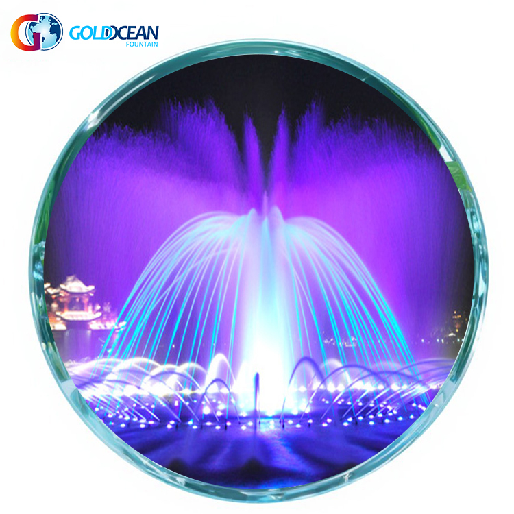 FREE DESIGN Round Shape Pool RGB Lights Music Dancing Fountain