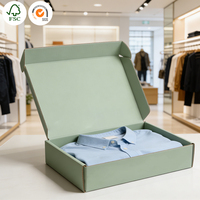 Caja de Embalaje de Ropa Ecológica Certificada, Caja de Envío de Prendas con Impresión Personalizada para Camisetas, Entrega de Ropa en Comercio Electrónico