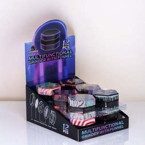 Broyeur à herbes en plastique de forme hexagonale pour cigarettes en stock - Product Image 5