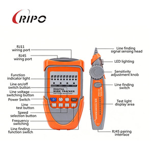 Testeur de câbles réseau multifonctionnel numérique Ripo RJ45 RJ11 pour le suivi des câbles LAN - Product Image 3