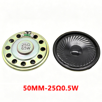 Haut-parleur Mylar de 2 pouces (50 mm) 8Ω/25Ω/50Ω de haute qualité avec boîtier en fer, accessoires pour diffusion vocale et jouets IA