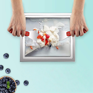 เครื่องทำไอศกรีมม้วนแบบเคลื่อนที่สำหรับงานหนัก พร้อมกระทะแบนเดี่ยวและภาชนะใส่ซอส 3 ช่อง - Product Image 6