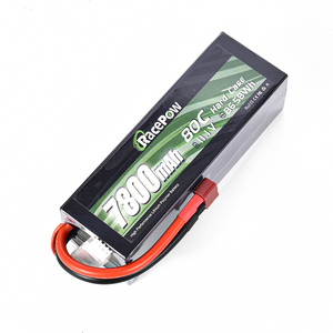 RacePow rc carro bateria packs. 3S 7800mah 11.1V 80C Recarregável RC Lipo Bateria com Hard Case Trx RC Car - Product Image 1