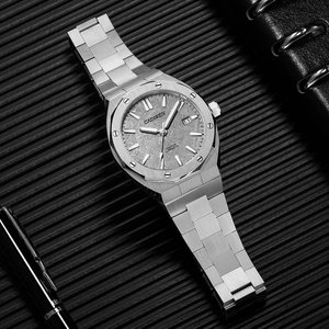 CADISEN 8193 Mouvement NH35 Verre saphir étanche Montre de luxe pour hommes d'affaires en acier inoxydable - Product Image 3