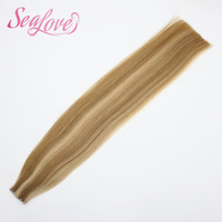 Extensiones de Cabello Humano Rubio con Mechas Genius Weft, Doble Trama, Remy, Cutícula Alineada, Cabello Virgen al por Mayor