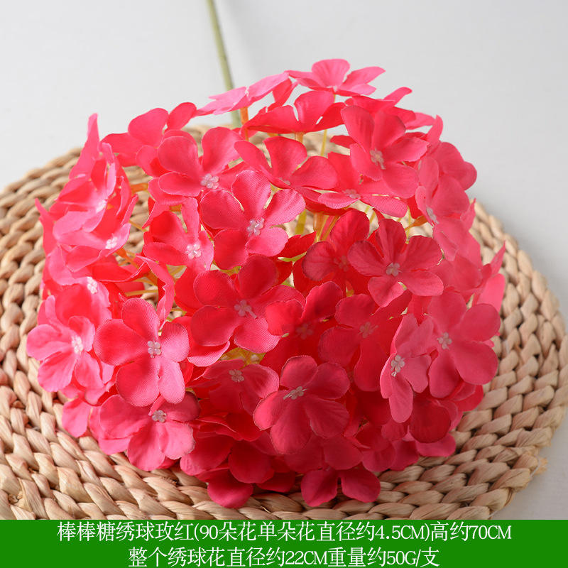 Sucette hortensia rose rouge