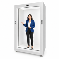 Boîte holographique interactive 3D de taille humaine de 86 pouces, vitrine transparente LCD, Holobox, écran tactile, holoportation, projection en temps réel