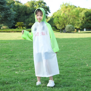 Impermeable plegable para niños, impermeable para exteriores, impermeable para niños y niñas, poncho reutilizable, impermeable infantil para viajes - Product Image 2