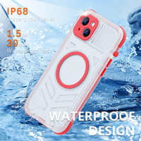 SHELLBOX nouveauté magnétique 6.5ft coque de téléphone sous-marine étanche antichoc pour nager avec protecteur d'écran intégré