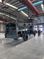 Usine mobile de lavage d'or montée sur remorque, crible à trommel portable pour l'extraction d'or alluvionnaire et de placer