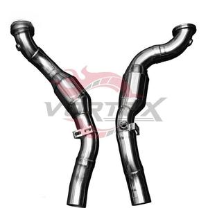 ท่อไอเสีย SS304ไหลวนสูงสำหรับมาเซราติจิบลิ M157 3.0ตัน V8เครื่องยนต์เทอร์โบคู่ใส่ได้โดยตรง - Product Image 4
