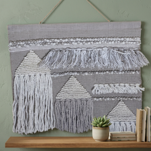 Decorative Traditional Knotted Furry Thread Hand Woven Durable Washable Macrame Wall <b>Hanging</b> Abstract Geometric Pattern - Product Image 4
