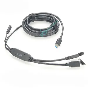 带电源适配器的2端口USB有源中继器电缆