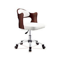 Mobilier de bureau moderne en contreplaqué PU cuir chaise de bureau d'ordinateur chaise du personnel HY2012